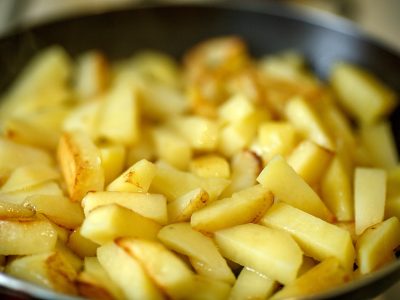 A plate of our pan fried potatoes recipe