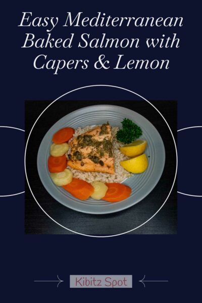 This quick and healthy baked salmon with capers, lemon and thyme recipe fits perfectly on a Mediterranean diet. Enjoy the delicious flavors of this easy-to-make gluten and dairy-free dish.