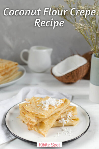 This coconut flour crepes recipe is super simple and quick to make. Gluten and dairy free, they’re great for a sweet yet filling breakfast.