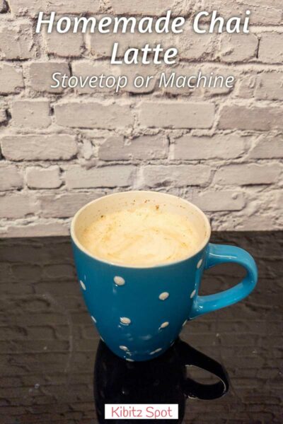 Looking for a vegan chai latte? Try this easy recipe for a chai latte with almond milk, made on the stovetop or with an espresso machine.