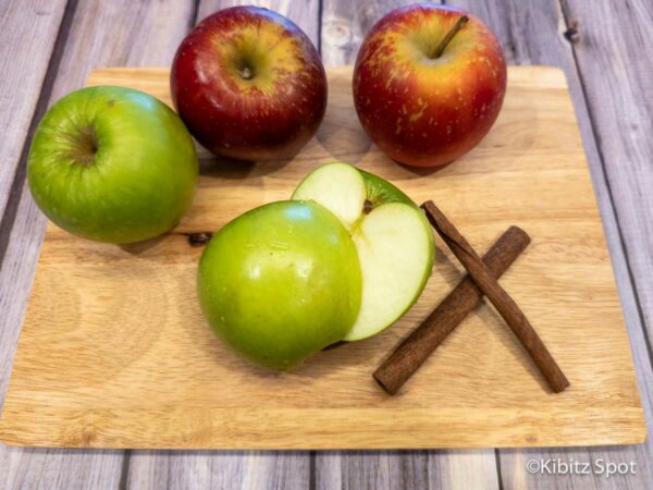 Apples and cinnamon stick