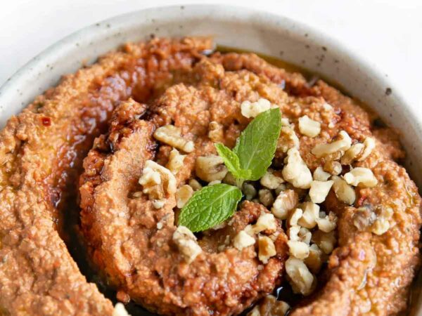 Muhammara in a bowl