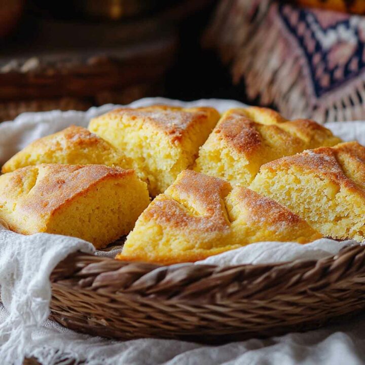 Completed Albanian cornbread recipe