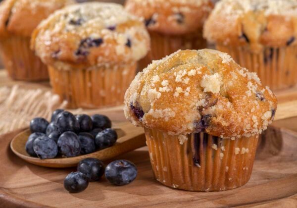 Gluten-free muffins with blueberries