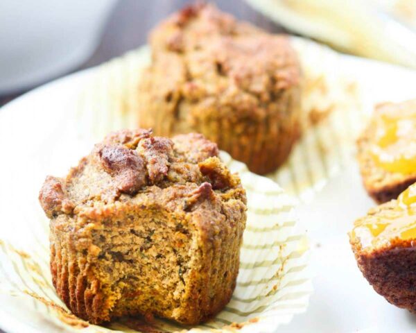 Gluten-free hemp heart and flaxseed muffins