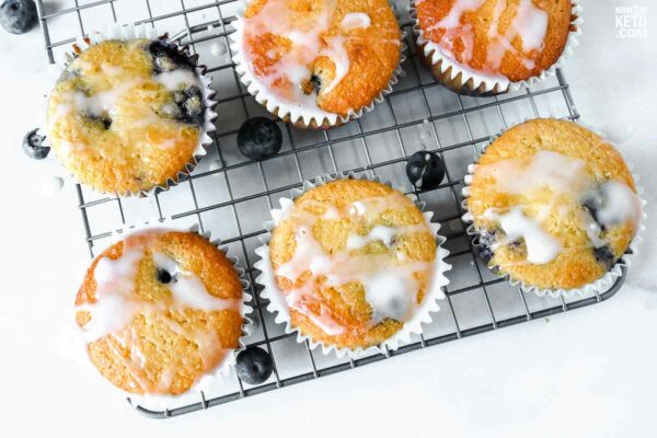 Gluten-free keto lemon blueberry muffins
