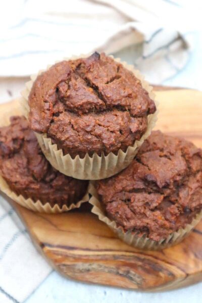 Gluten free sweet potato muffins with tahini, orange, and teff